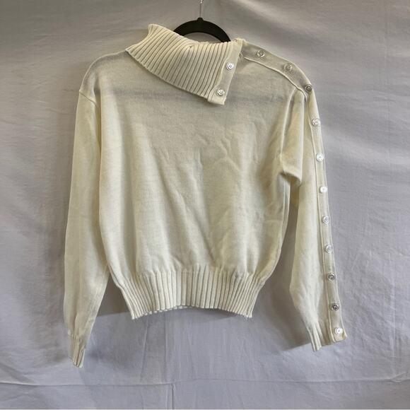 Gitano Vintage Sweater Womens Cowl Neck Button Detailing Nostalgic Ivory No Size - Picture 1 of 9
